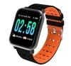 Ceas Smartwatch Techstar® A6, 1.3inch, Bluetooth 4.0, Monitorizare Tensiune, Puls, Oxigenare Sange, Alerte Sedentarism, Portocaliu