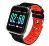 Resigilat Ceas Smartwatch Techstar® A6, 1.3inch, Bluetooth 4.0, Monitorizare Tensiune, Puls, Oxigenare Sange, Alerte Sedentarism, Rosu