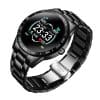 Ceas Smartwatch Techstar® Lige, Premium, 1.3 inch IPS, Bratara Otel Inoxidabil, IP67, Bluetooth 4.0, Monitorizare Tensiune, Puls, Negru