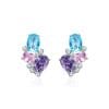 Cercei din argint Beautiful Stones Hoops