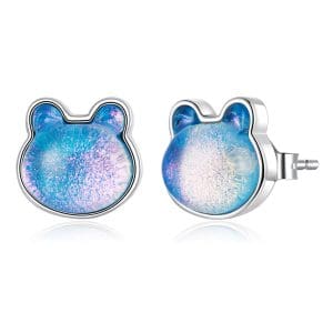 Cercei din argint Cartoon Cute Mini Bear