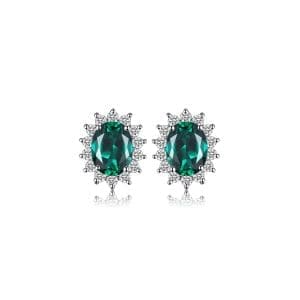 Cercei din argint Elegant Emerald