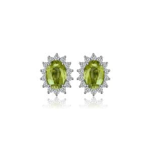 Cercei din argint Elegant Peridot