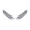 Cercei din argint Retro Feather Studs