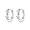 Cercei din argint Rounds & Crystals Hoops