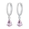 Cercei din argint Silver Pink Tear