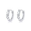 Cercei din argint Simple & Shiny Hearts Hoops