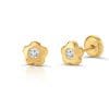 Cercei din aur 14K pentru copii Floricica si Cristal