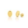 Cercei din aur 14k pentru copii, Forma Oval