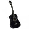 Chitară clasică pentru începători, cu husă, negru, 3/4 36″