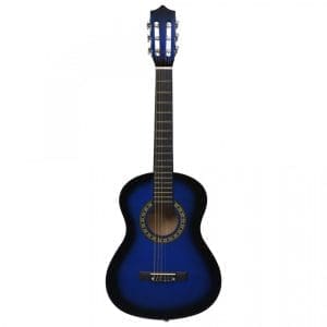 Chitară clasică pentru începători și copii, albastru, 1/2 34″