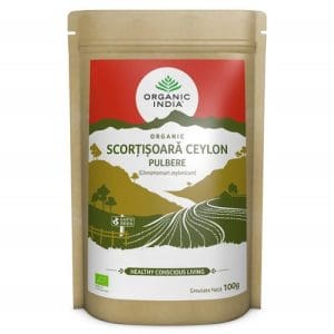 Scorțișoară Ceylon Pulbere, 100% Organic, 100g ECO| Organic India