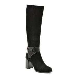 Cizme EPICA negre, JI30042, din piele intoarsa
