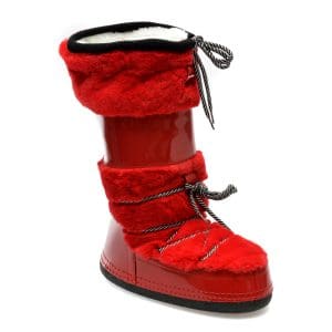 Cizme GRYXX rosii, RB010, din piele ecologica