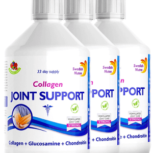 Pachet 3 x Joint Support – Colagen Lichid Hidrolizat Tip 2 cu 5000mg + 10 Ingrediente Active, 500 ml | Swedish Nutra