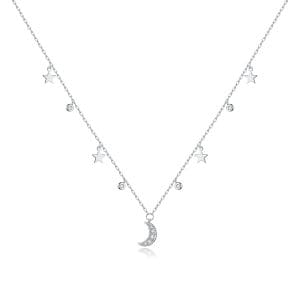 Colier din argint Central Shiny Moon