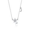 Colier din argint Double Stars & Shiny Moon