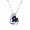 Colier din argint Purple Winged Heart