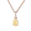 Colier din argint Rose Gold Drop Opal