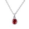 Colier din argint Silver Desiree Garnet
