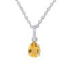 Colier din argint Silver Drop Citrin