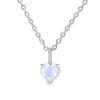 Colier din argint Silver Moonstone Heart