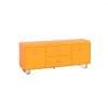 Comoda TV GIPSY GRQT132-U37, 2 usi, 2 sertare, orange, 153×41,5×62 cm