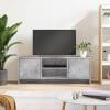 Comodă TV, gri beton, 102x30x37,5 cm, lemn prelucrat