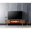 Comoda TV MARSILYA, cu semineu, alun, 180x38x52 cm