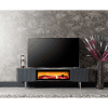 Comoda TV MARSILYA, cu semineu, antracit, 180x38x52 cm