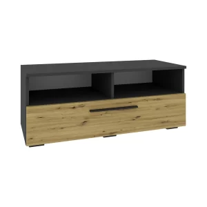 Comoda Kos, O Usa, 2 Polite, Antracit/Stejar Artisan, 95 x 40 x 39 cm