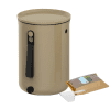 Coș Bokashi Organko 2 pentru compostarea resturilor organice, 9.6 L, 1 kg accelerator de compost, Cappuccino| Bokashi