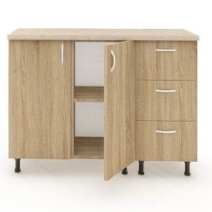 Corp Inferior cu Blat 120X50X90Cm, Culoare Sonoma, Pal 18 mm