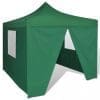 Cort pliabil verde 3 x 3 m cu 4 pereți