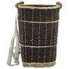 Coș lemne foc curele de transport, natural 44,5x37x50 cm salcie
