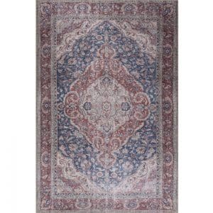 Covor Folk Vintage 46, albastru si rosu, 140×190 cm