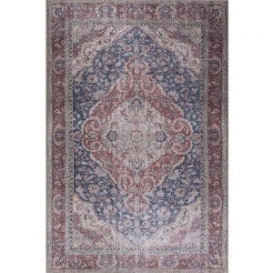 Covor Folk Vintage 46, albastru si rosu, 210×310 cm