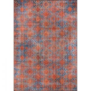 Covor Funk Modern 06, portocaliu si albastru, 150×230 cm