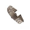 Curea Ceas Metalica, Otel Inoxidabil, Model Median Dublu Liniar, Catarama 2 Butoane Laterale, 16mm, Argintiu