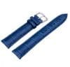 Curea pentru Ceas Piele Albastra, Lacuita, Imprimeu Crocodil, Catarama Argintie, 14mm