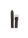 Curea pentru Ceas Piele Neagra, Clasic, Catarama Argintie, 22mm