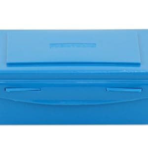 Cutie albastră din plastic pentru depozitare, 19 x 15 x 7 cm