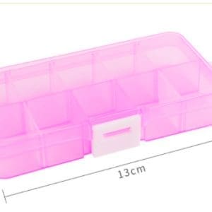 Cutie mica depozitare plastic roz transparent tip A
