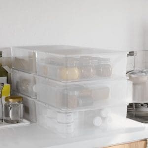 Cutii de depozitare din plastic, 6 buc., 5 L, stivuibile