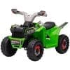 HOMCOM Quad pentru Copii 18-36 de luni din PP si Metal cu Roti Rezistente si Viteza max 2.5 km/h, 70×41.5×48.5 cm, Verde Gri si Negru