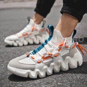Adidasi barbati casual albi B3534 A3-2 E