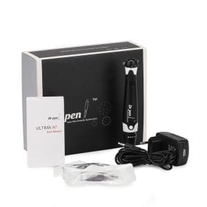 DermaPen Techstar® Dr Pen A7, 2 Capete de Rezerva, Ace Otel Inoxidabil, Regenerare Piele, Lifting, Viteza Reglabila, 16 Viteze