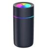 Difuzor aromaterapie, Umidificator cu led 7 culori, negru, portabil
