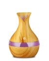 Difuzor aromaterapie, Umidificator cu led 7 culori, tip vaza , 300 ml , Stejar Deschis, lavanda 10ml