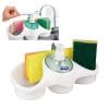 Dispenser Titiz Detergent Vase,cu Suport pentru Burete,Suport Inele Bijuterii Anti Pierdere,Ideal Bucatarie